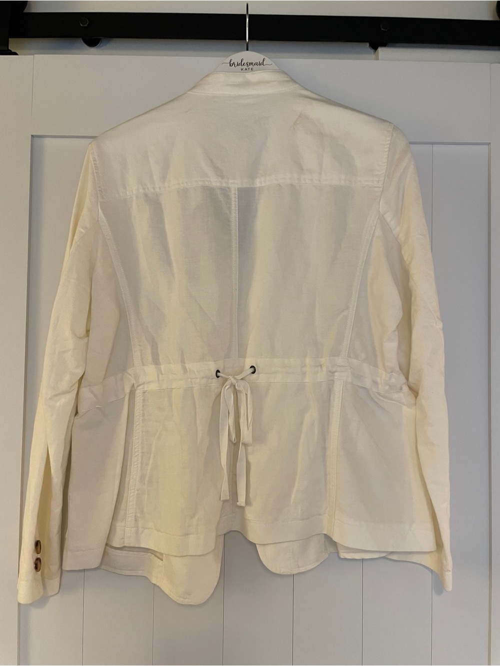 Talbots Cream Button-Front Utility Blazer - Picture 2 of 5